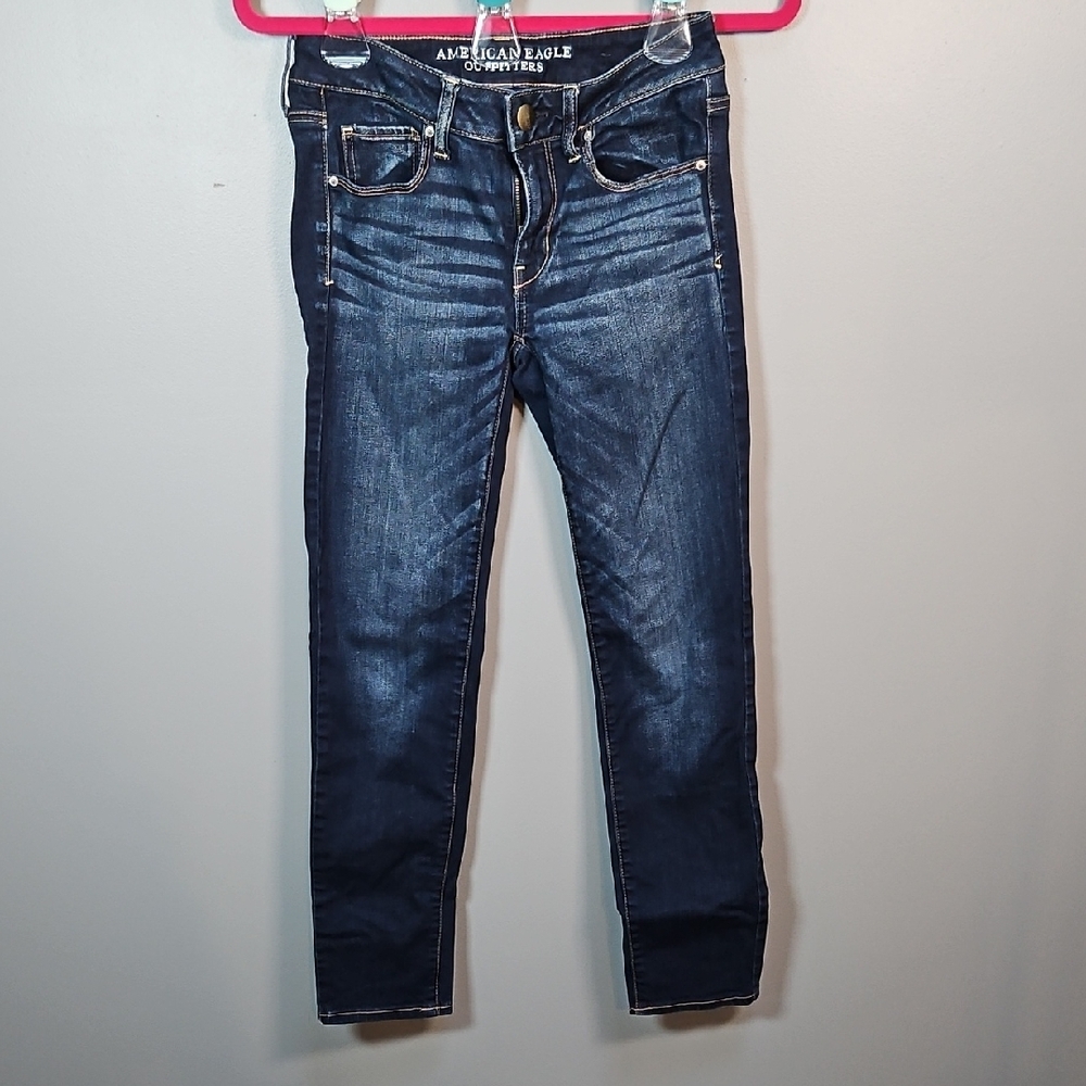 American Eagle Outfitters AEO Denim X Dark Blue Skinny Jeans